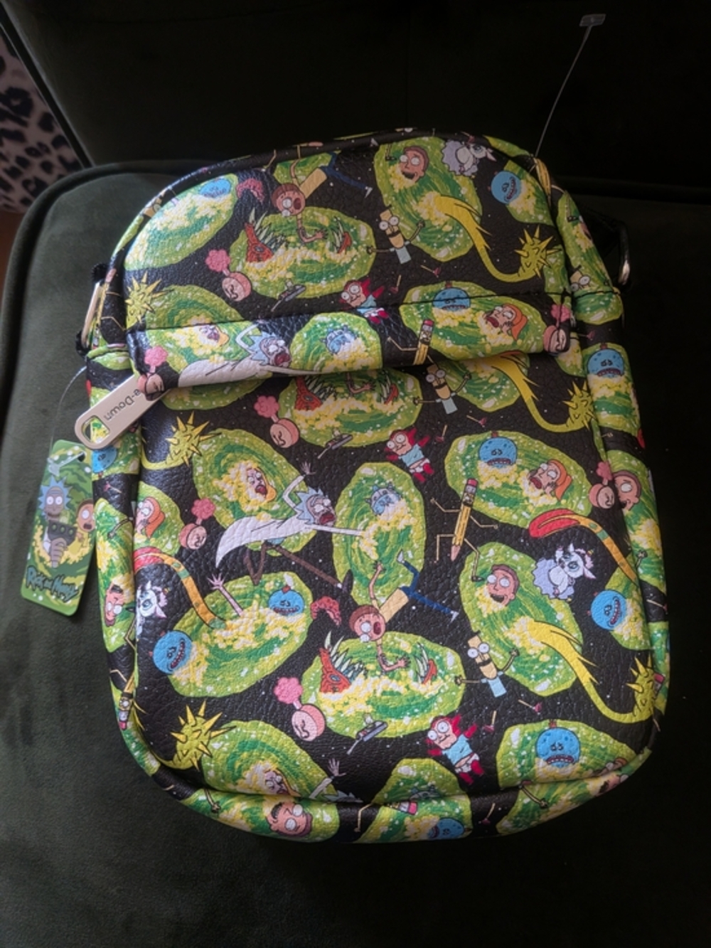 Buckle-Down Rick and Morty small crossbody Chaotic Portal